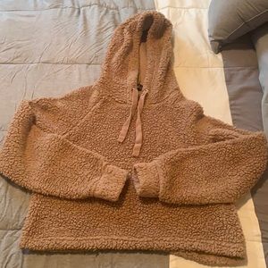 Fuzzy crop sweater